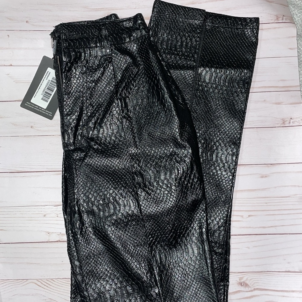 Faux croc pants